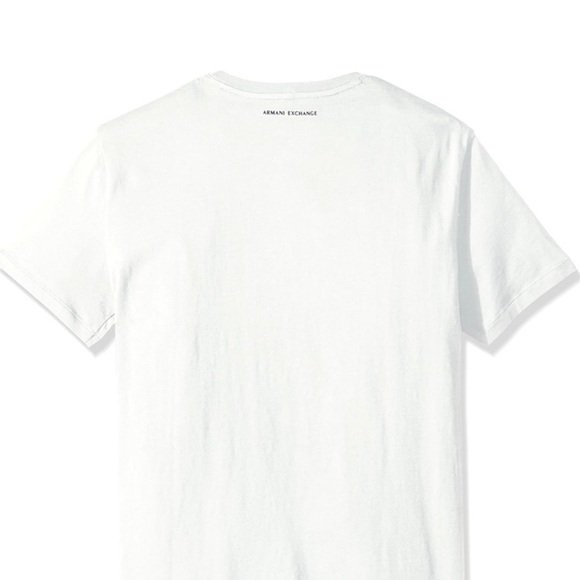 A|X ARMANI EXCHANGE Mens Crew Neck Logo Tee T Shirt Grid Logo size XL slim white - Picture 3 of 11